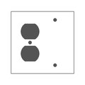 Mulberry Wallplates 2G DUP/BL PLASTIC WHITE 32542